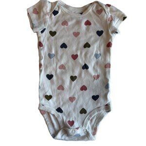 5 / $10 | 🩷Short-Sleeve Heart Print Bodysuit